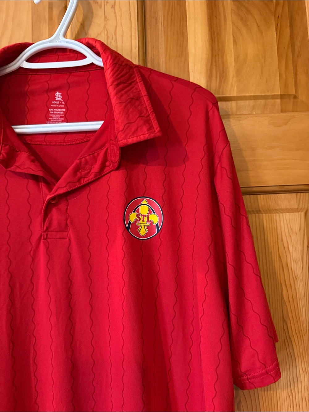 St. Louis Cardinals Red Polo Shirt with Team Crest